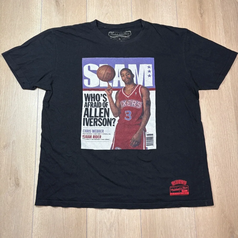 Mitchell & Ness x SLAM Allen Iverson Philadelphia 76ers Magazine Cover Tee XL